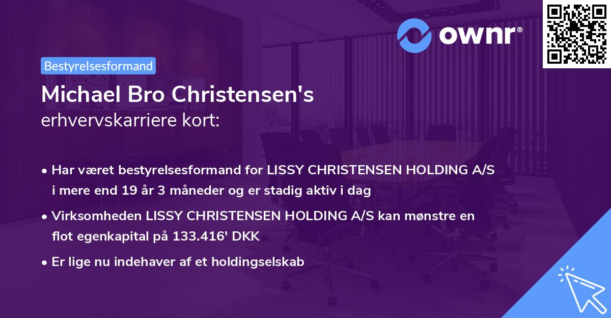 Michael Bro Christensen's erhvervskarriere kort