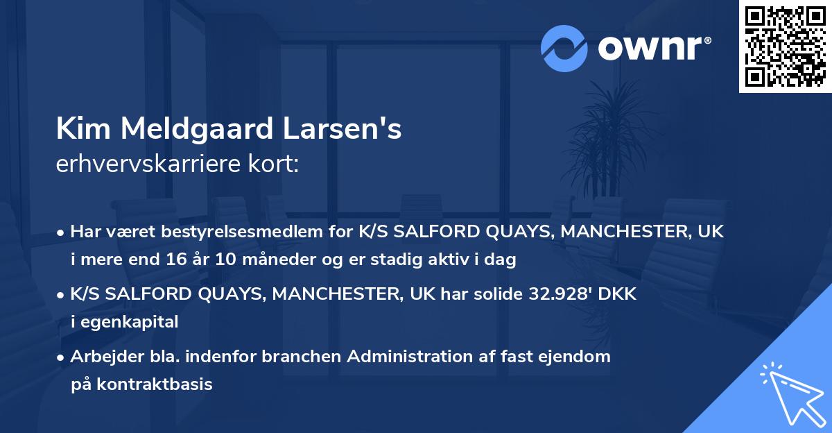 Kim Meldgaard Larsen's erhvervskarriere kort