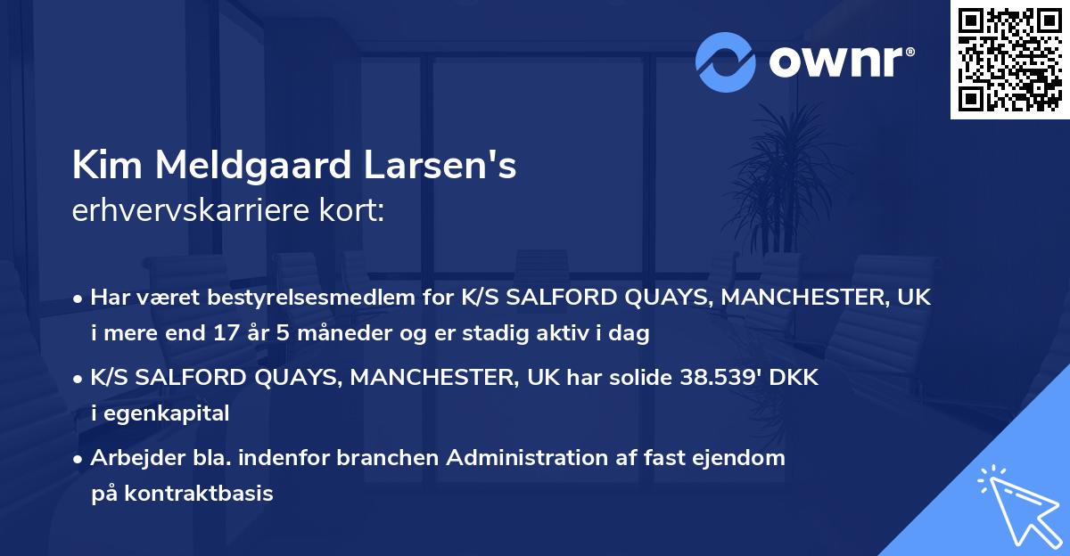 Kim Meldgaard Larsen's erhvervskarriere kort