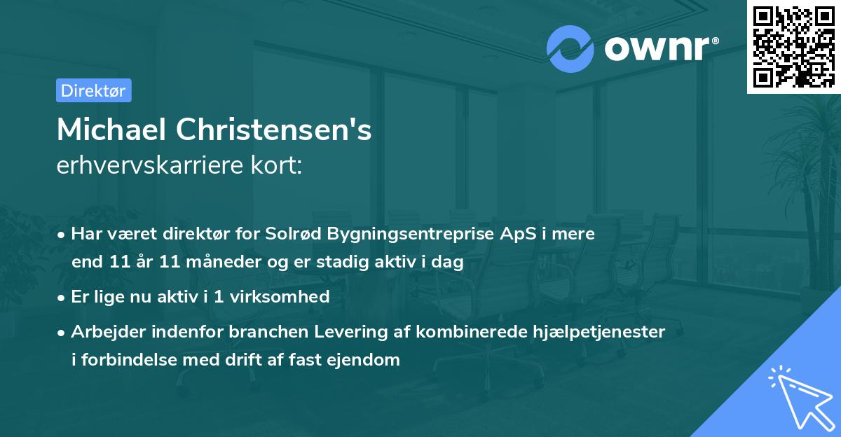 Michael Christensen's erhvervskarriere kort