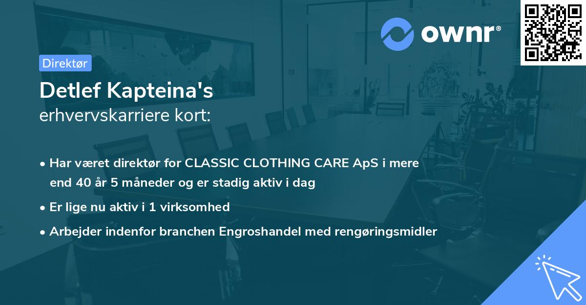 Detlef Kapteina's erhvervskarriere kort