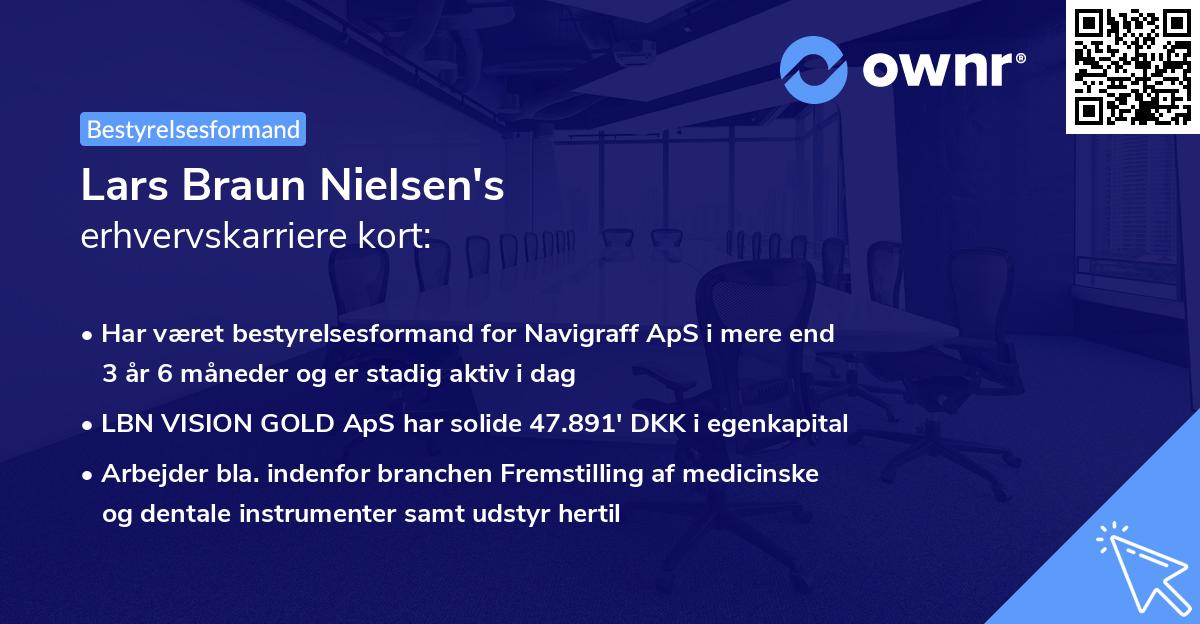 Lars Braun Nielsen's erhvervskarriere kort