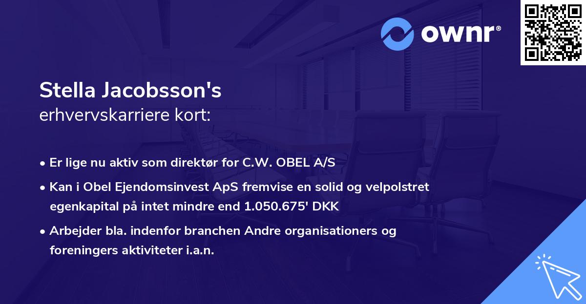 Stella Jacobsson's erhvervskarriere kort