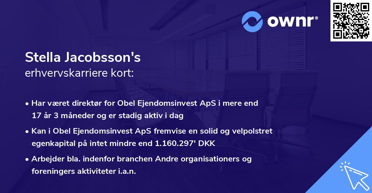 Stella Jacobsson's erhvervskarriere kort