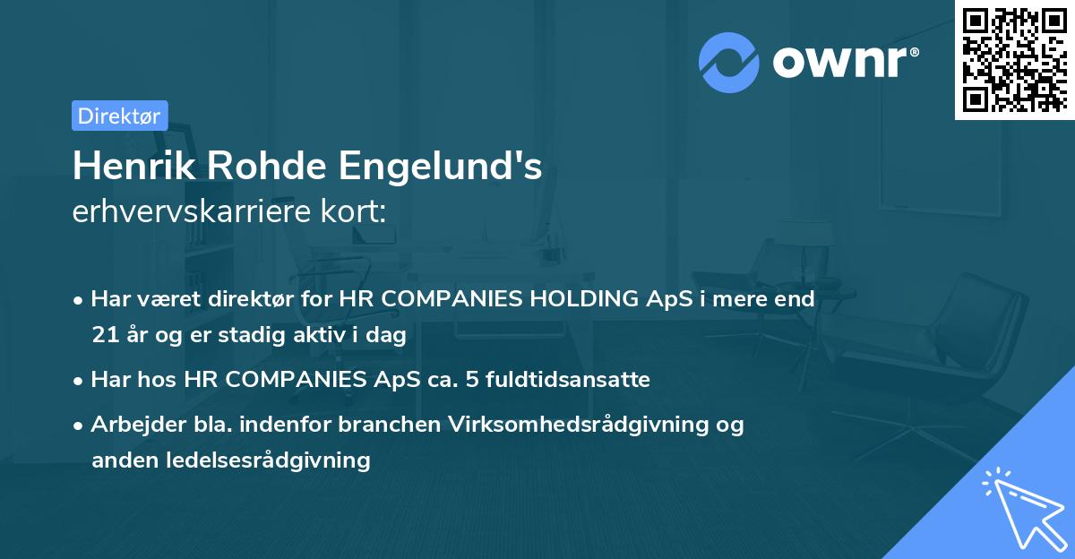 Henrik Rohde Engelund's erhvervskarriere kort