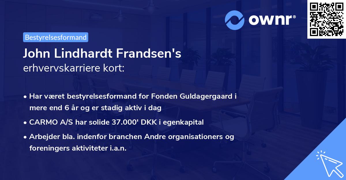 John Lindhardt Frandsen's erhvervskarriere kort