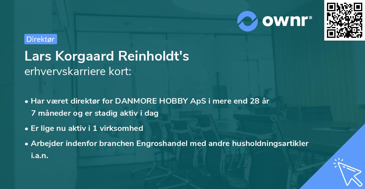 Lars Korgaard Reinholdt's erhvervskarriere kort