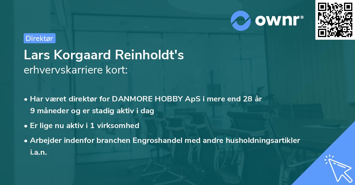 Lars Korgaard Reinholdt's erhvervskarriere kort