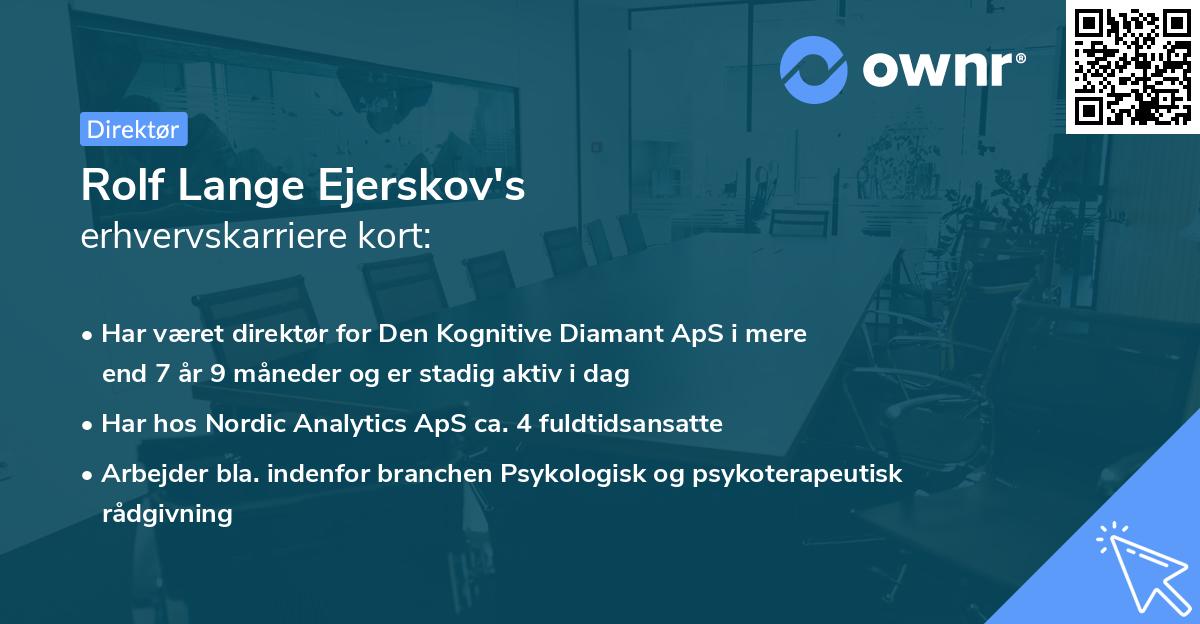 Rolf Lange Ejerskov's erhvervskarriere kort
