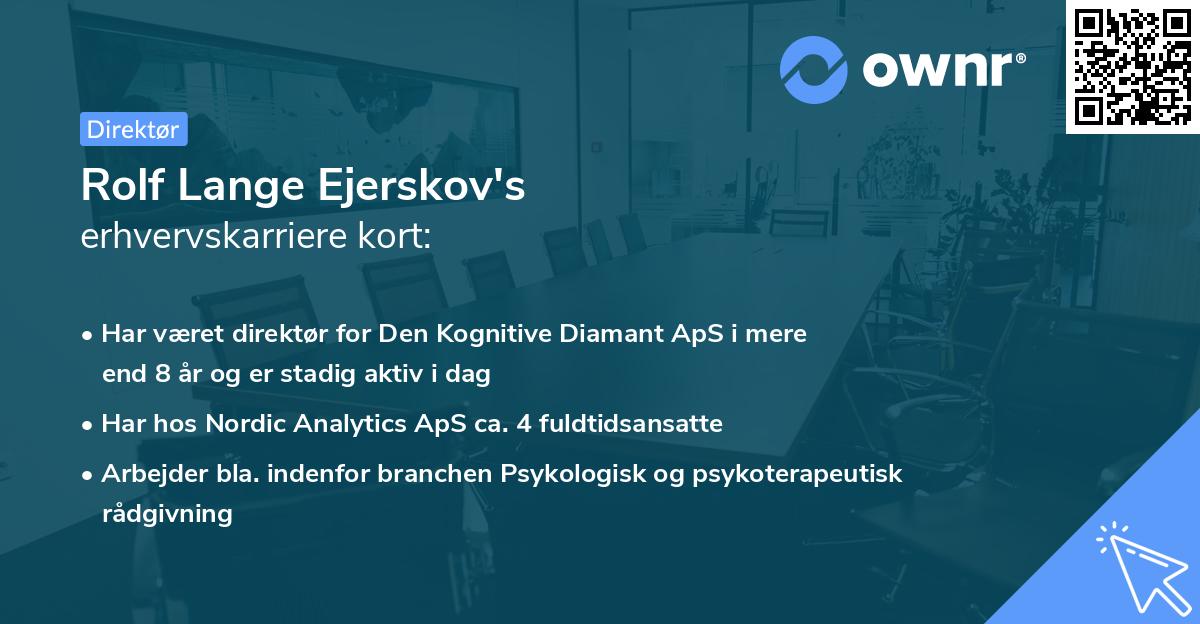 Rolf Lange Ejerskov's erhvervskarriere kort