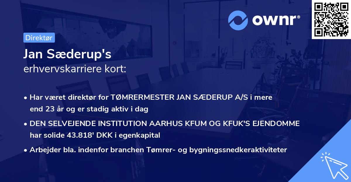 Jan Sæderup's erhvervskarriere kort