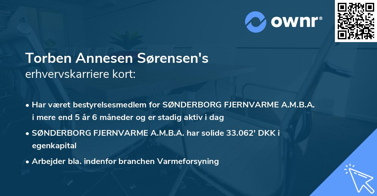 Torben Annesen Sørensen's erhvervskarriere kort