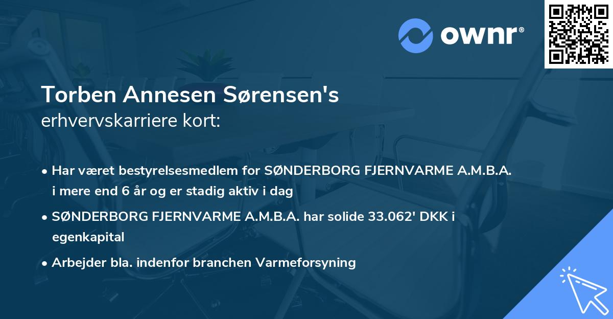 Torben Annesen Sørensen's erhvervskarriere kort