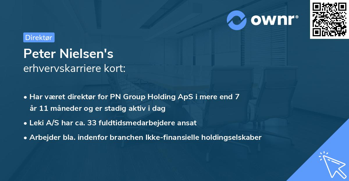 Peter Nielsen's erhvervskarriere kort