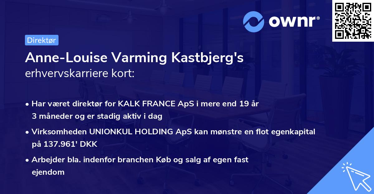 Anne-Louise Varming Kastbjerg's erhvervskarriere kort
