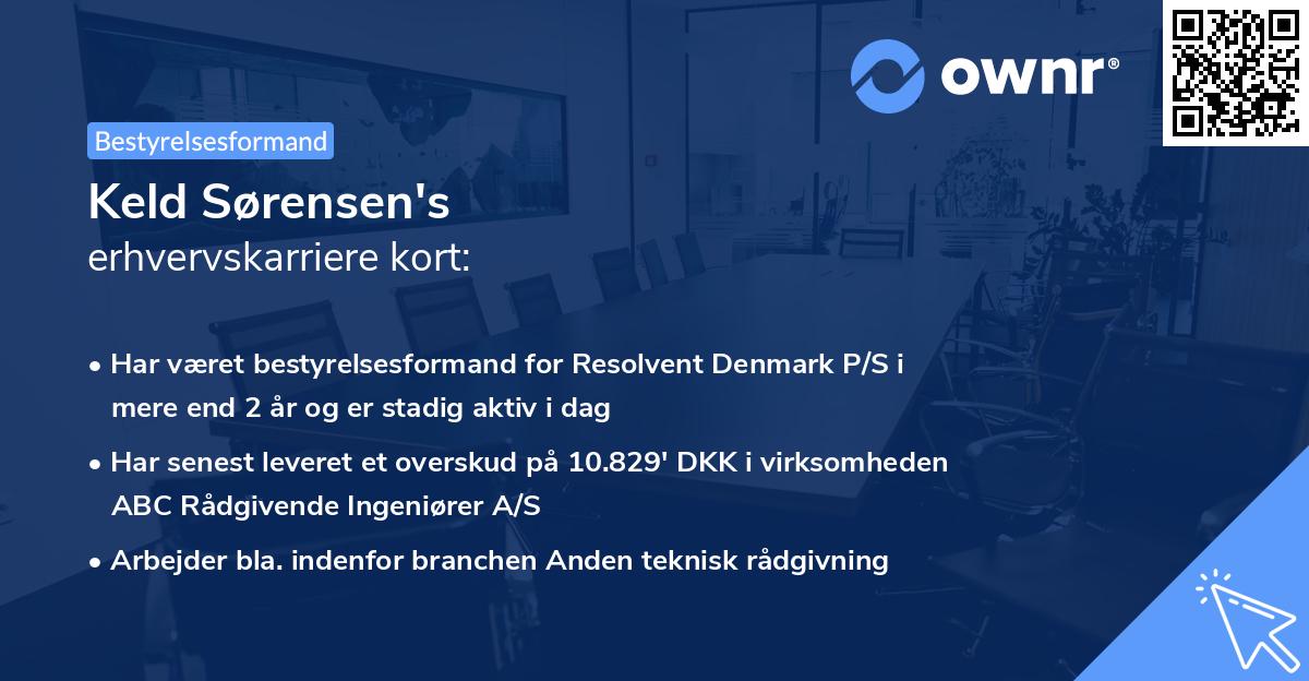 Keld Sørensen's erhvervskarriere kort