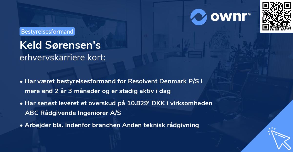 Keld Sørensen's erhvervskarriere kort