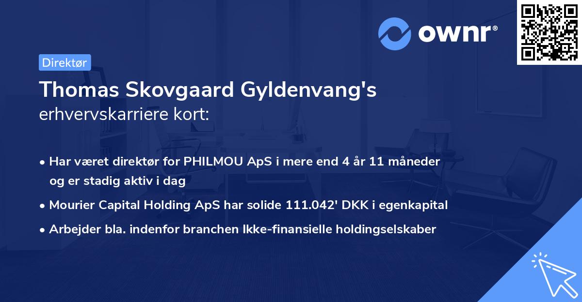 Thomas Skovgaard Gyldenvang's erhvervskarriere kort