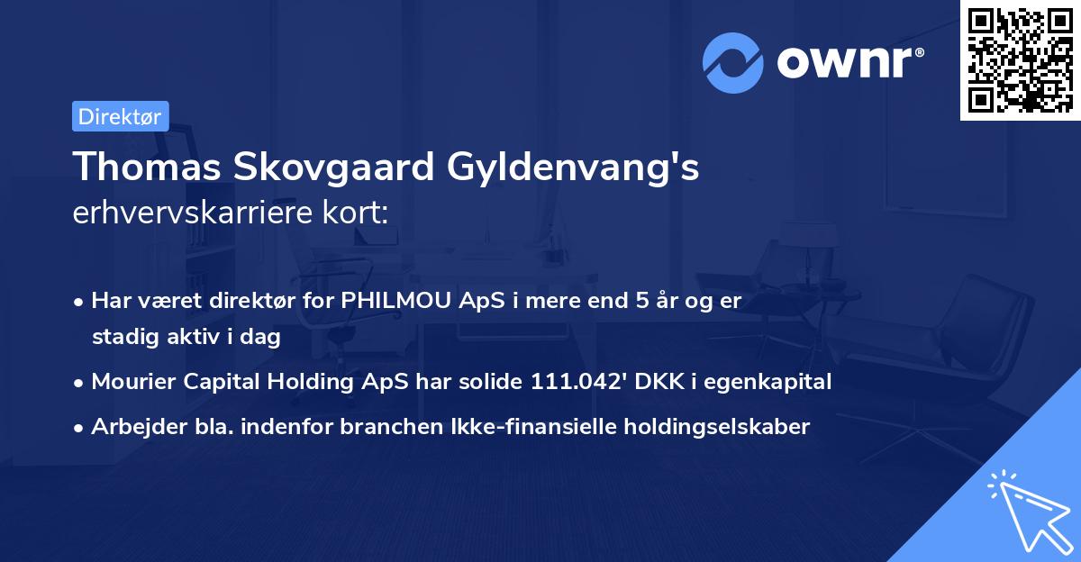 Thomas Skovgaard Gyldenvang's erhvervskarriere kort