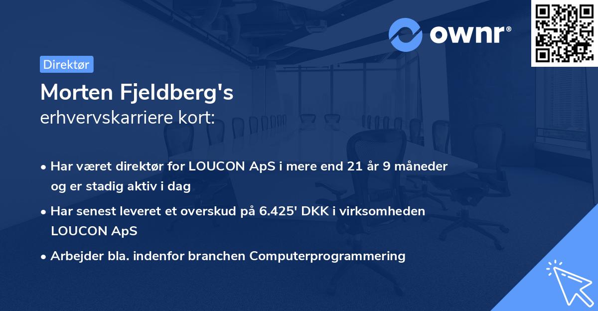 Morten Fjeldberg's erhvervskarriere kort