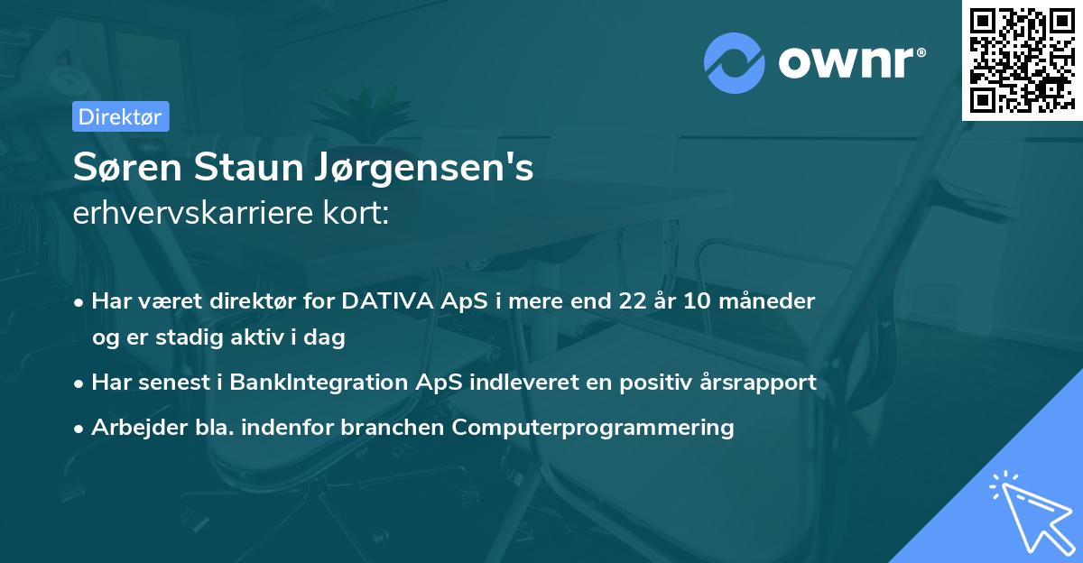 Søren Staun Jørgensen's erhvervskarriere kort