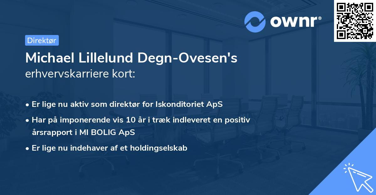 Michael Lillelund Degn-Ovesen's erhvervskarriere kort