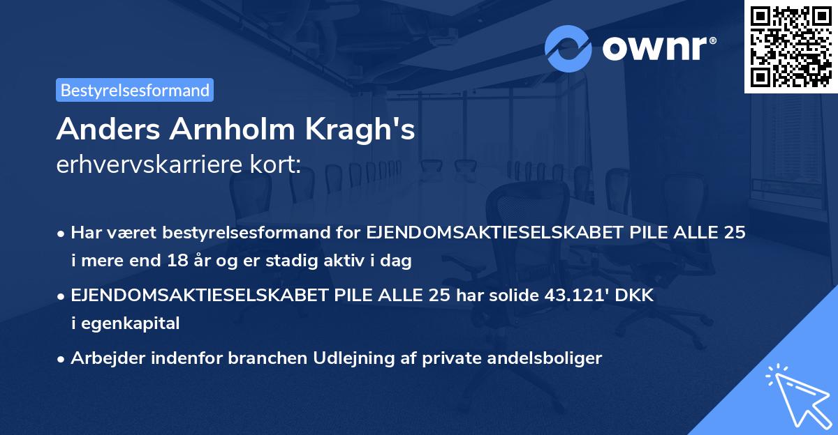 Anders Arnholm Kragh's erhvervskarriere kort