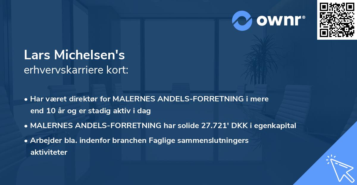 Lars Michelsen's erhvervskarriere kort