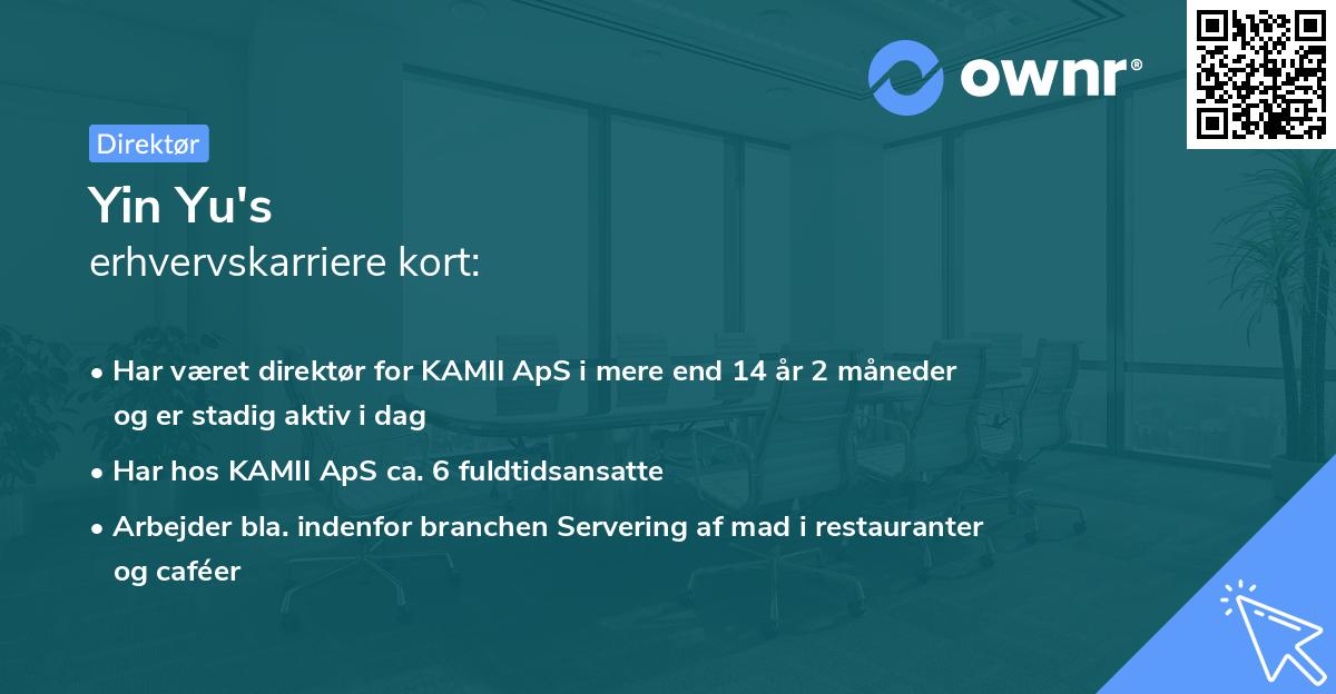 Yin Yu's erhvervskarriere kort