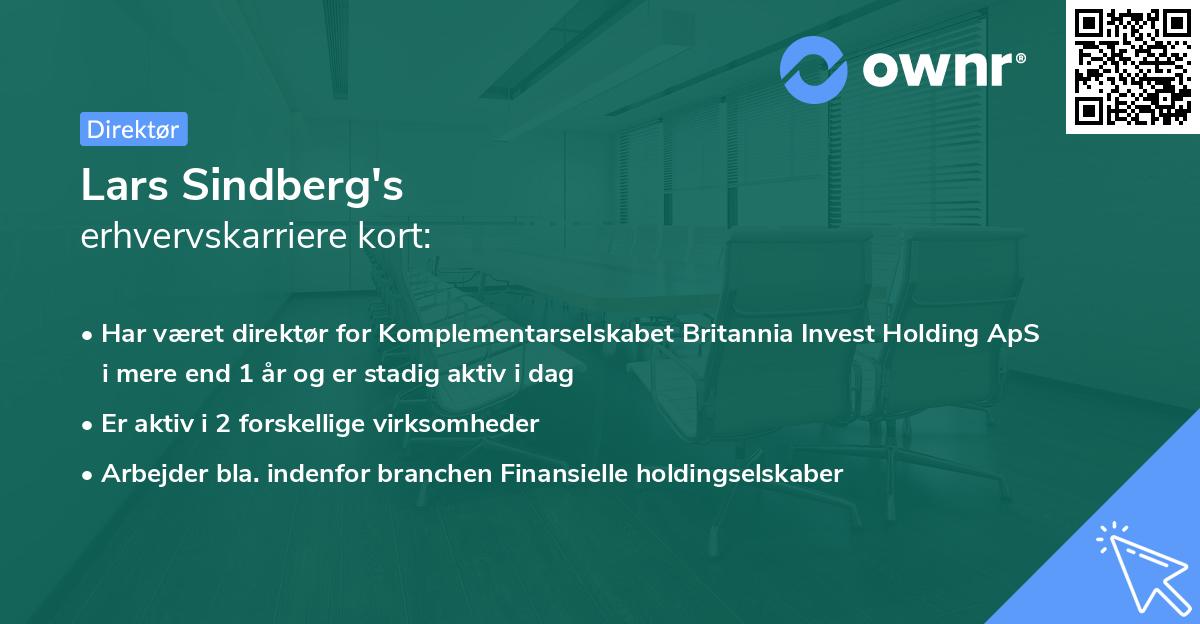 Lars Sindberg's erhvervskarriere kort