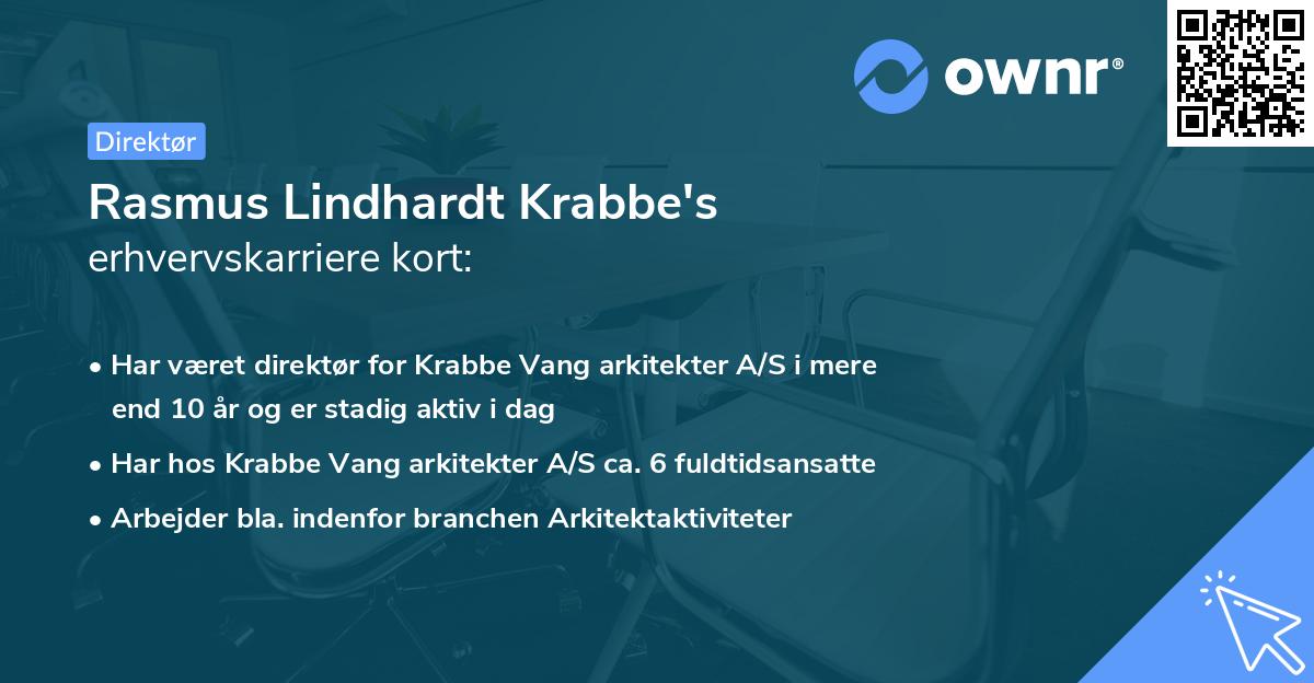 Rasmus Lindhardt Krabbe's erhvervskarriere kort