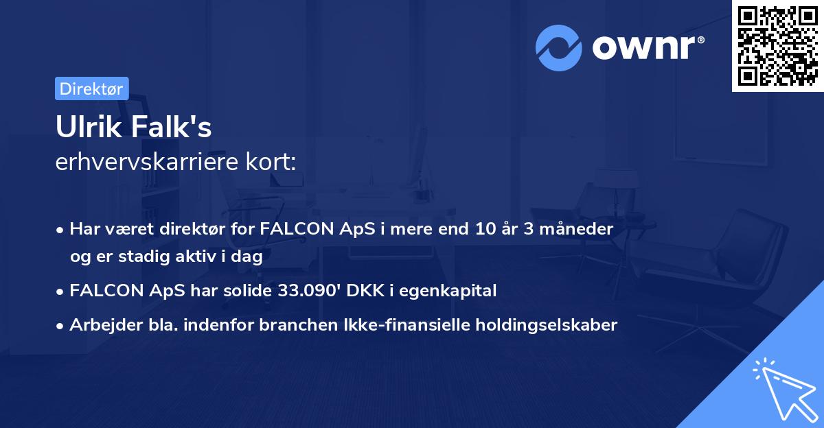Ulrik Falk's erhvervskarriere kort