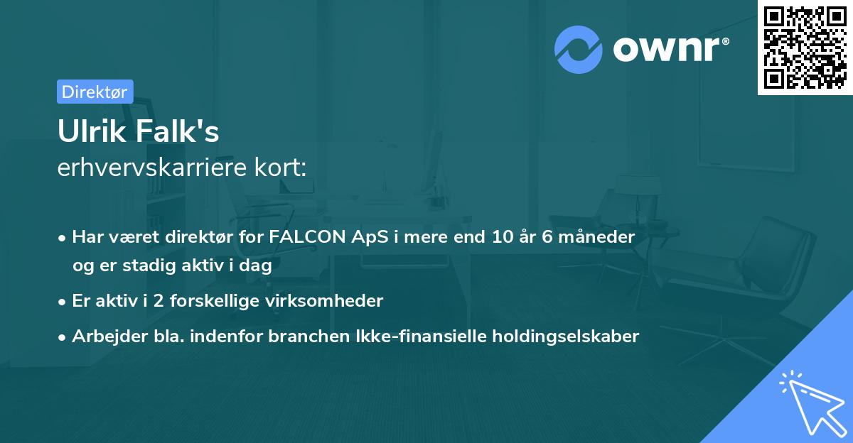 Ulrik Falk's erhvervskarriere kort