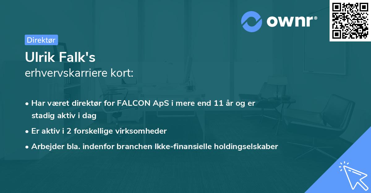 Ulrik Falk's erhvervskarriere kort