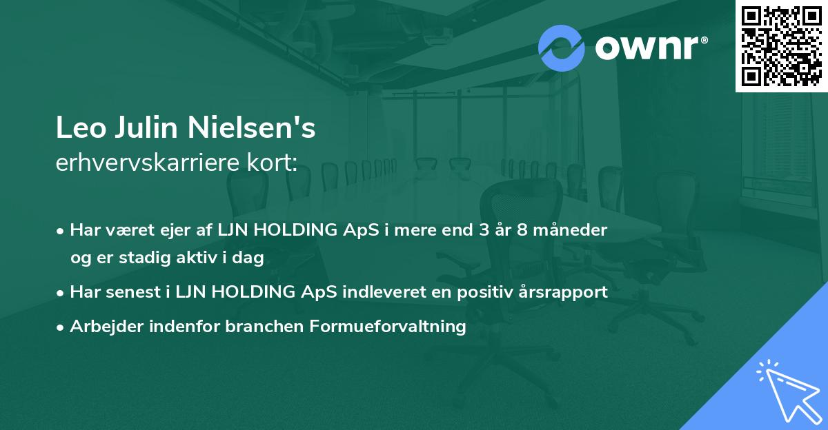 Leo Julin Nielsen's erhvervskarriere kort