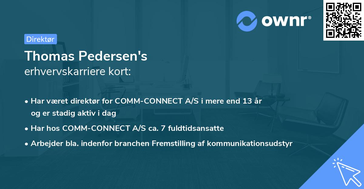 Thomas Pedersen's erhvervskarriere kort