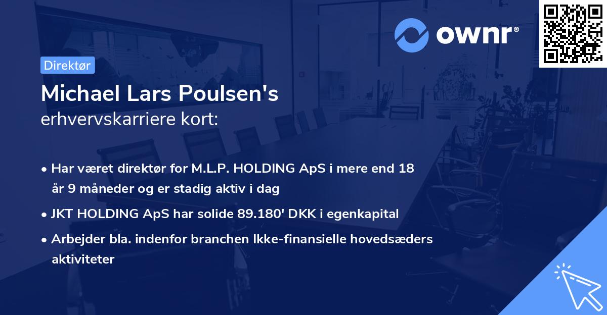 Michael Lars Poulsen's erhvervskarriere kort