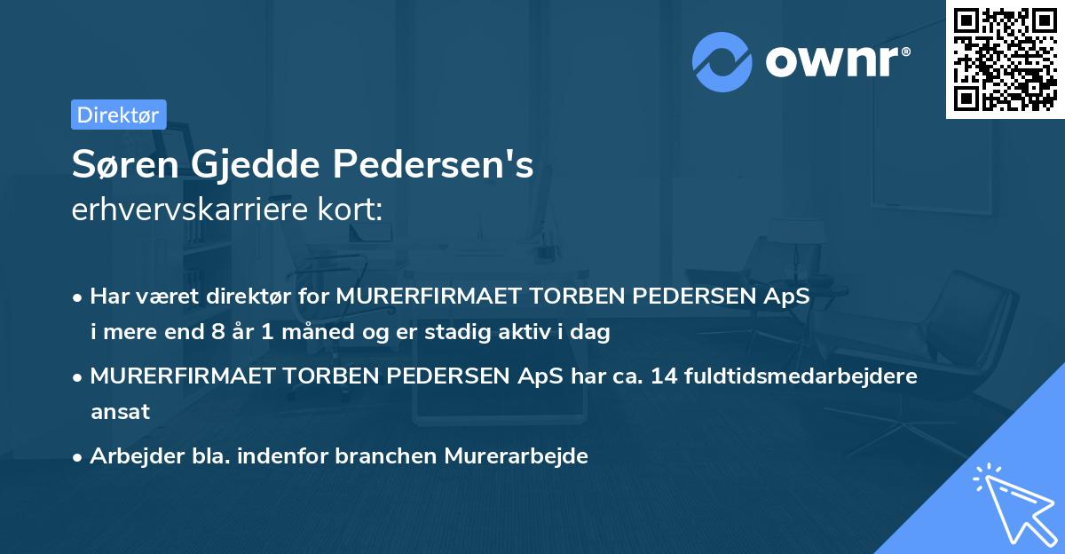 Søren Gjedde Pedersen's erhvervskarriere kort