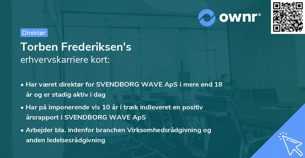 Torben Frederiksen's erhvervskarriere kort