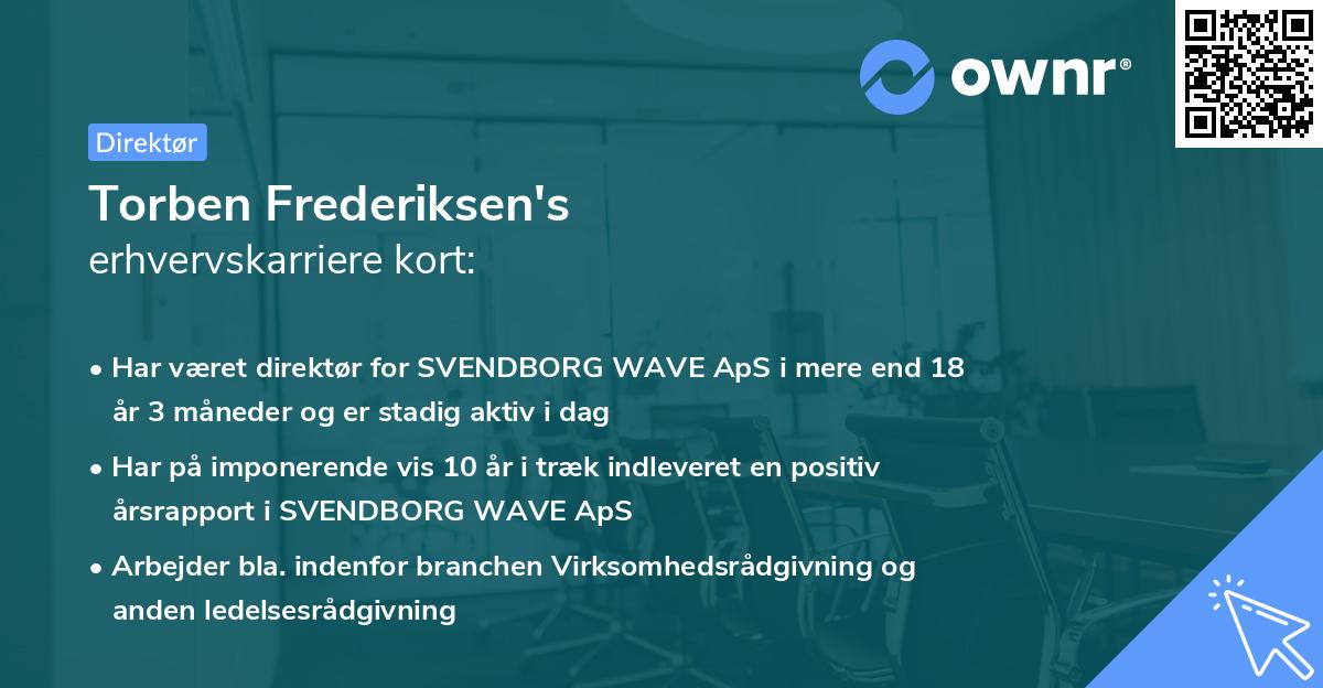Torben Frederiksen's erhvervskarriere kort