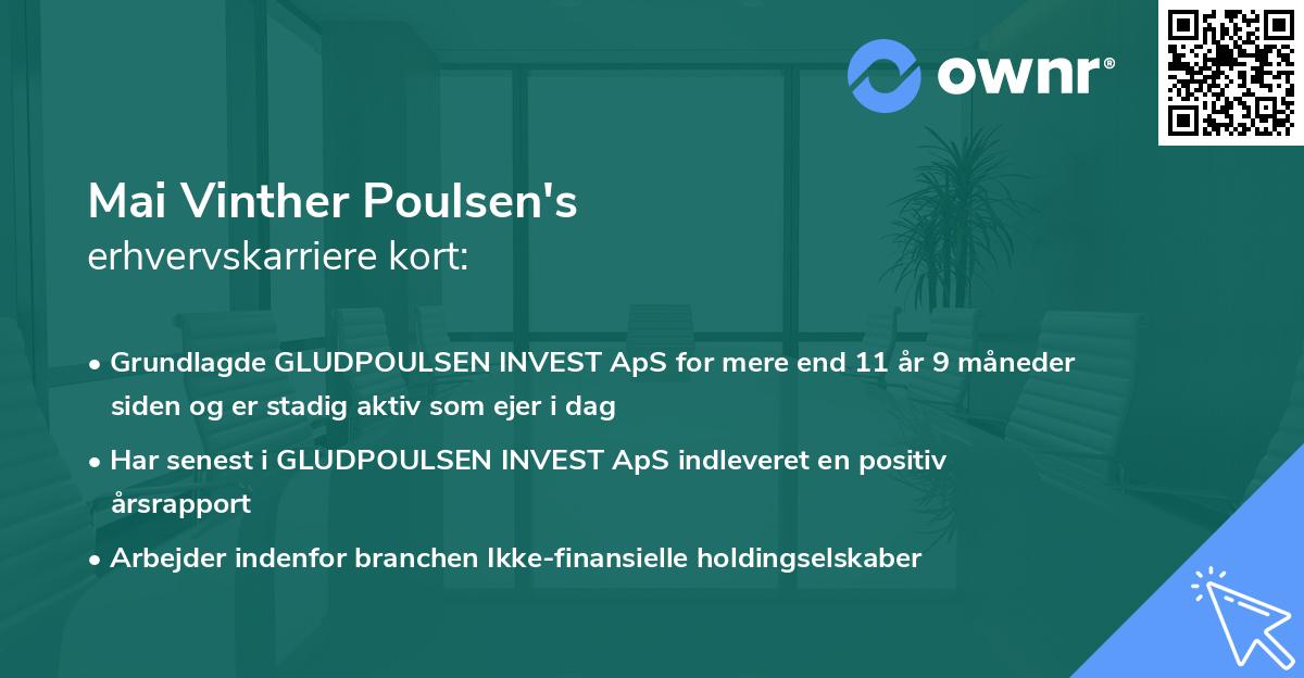 Mai Vinther Poulsen's erhvervskarriere kort