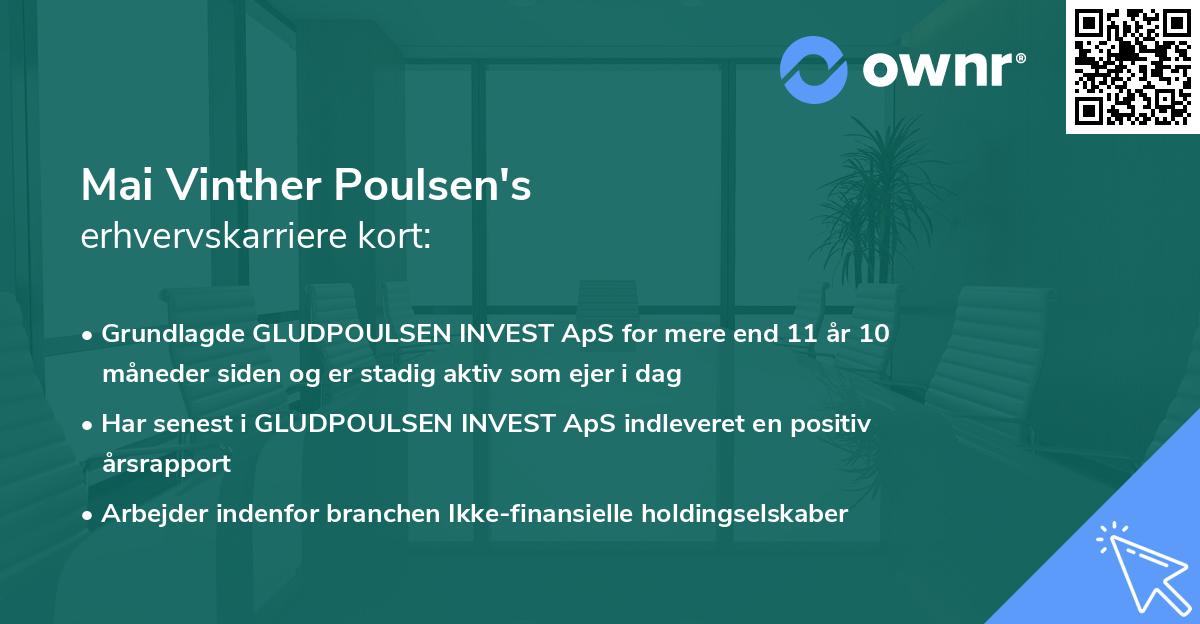Mai Vinther Poulsen's erhvervskarriere kort