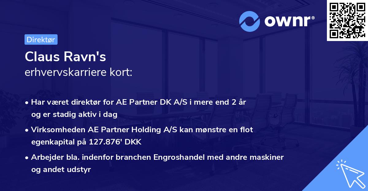 Claus Ravn's erhvervskarriere kort