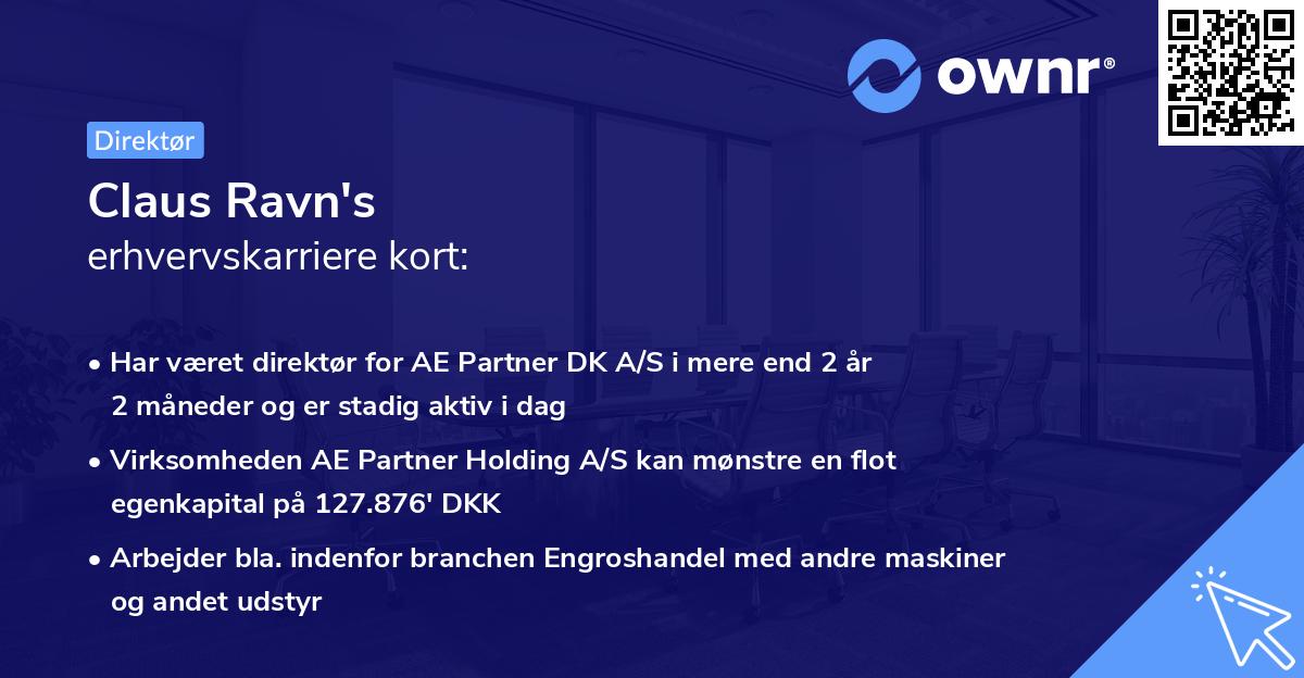 Claus Ravn's erhvervskarriere kort