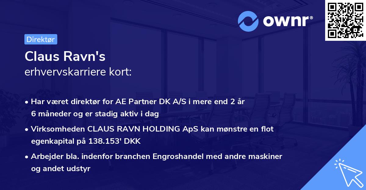 Claus Ravn's erhvervskarriere kort