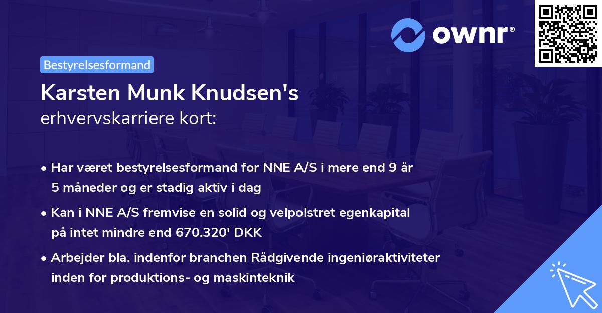 Karsten Munk Knudsen's erhvervskarriere kort
