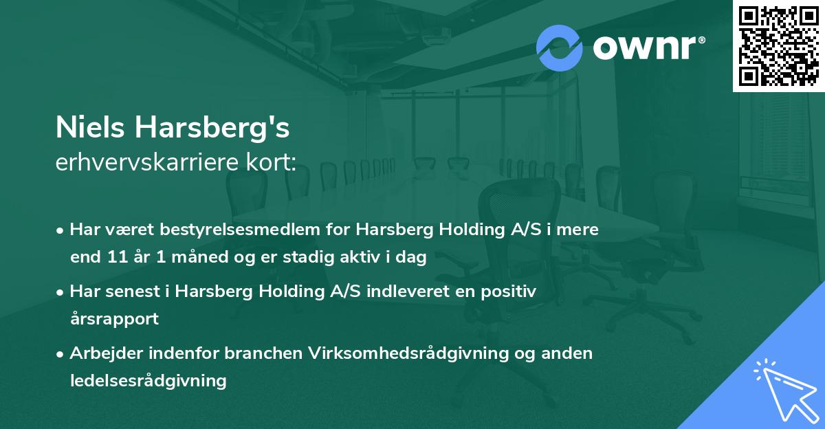 Niels Harsberg's erhvervskarriere kort