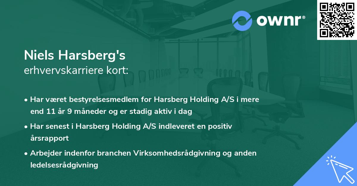 Niels Harsberg's erhvervskarriere kort
