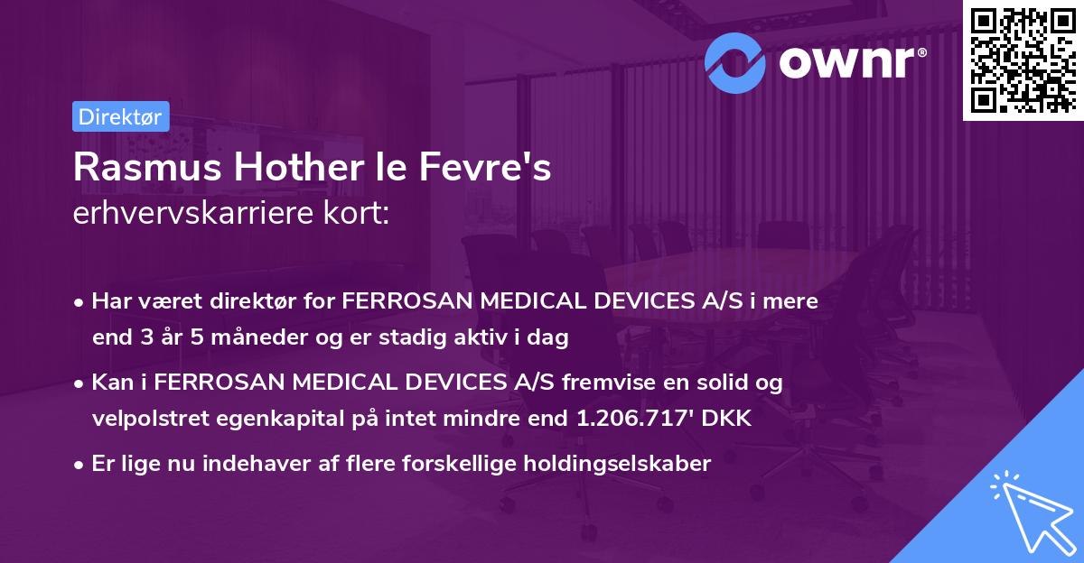 Rasmus Hother le Fevre's erhvervskarriere kort