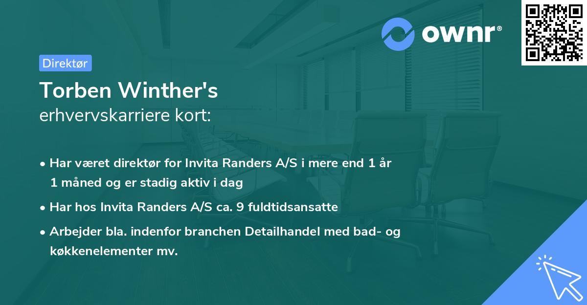 Torben Winther's erhvervskarriere kort